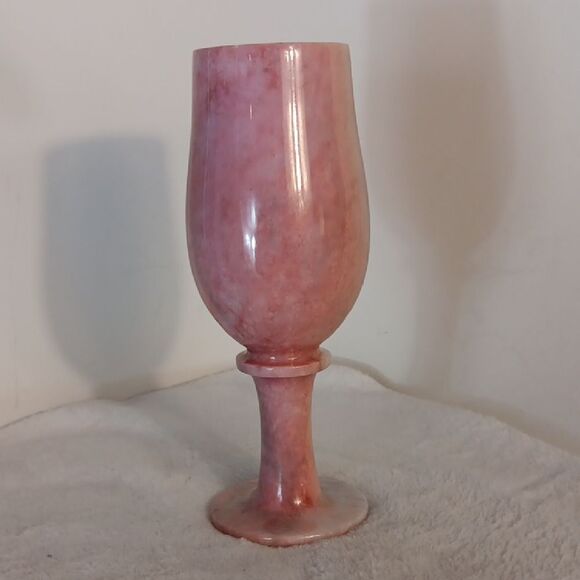 Alabaster Pink Marble Goblet - Picture 1 of 8